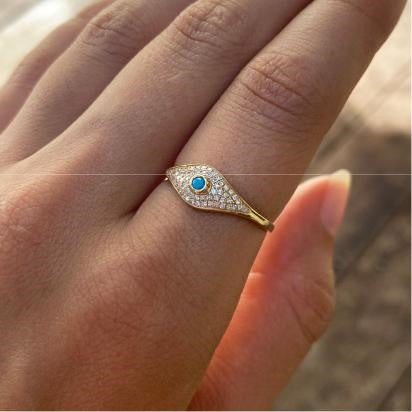 Wearing an Evil Eye Ring - Spero London