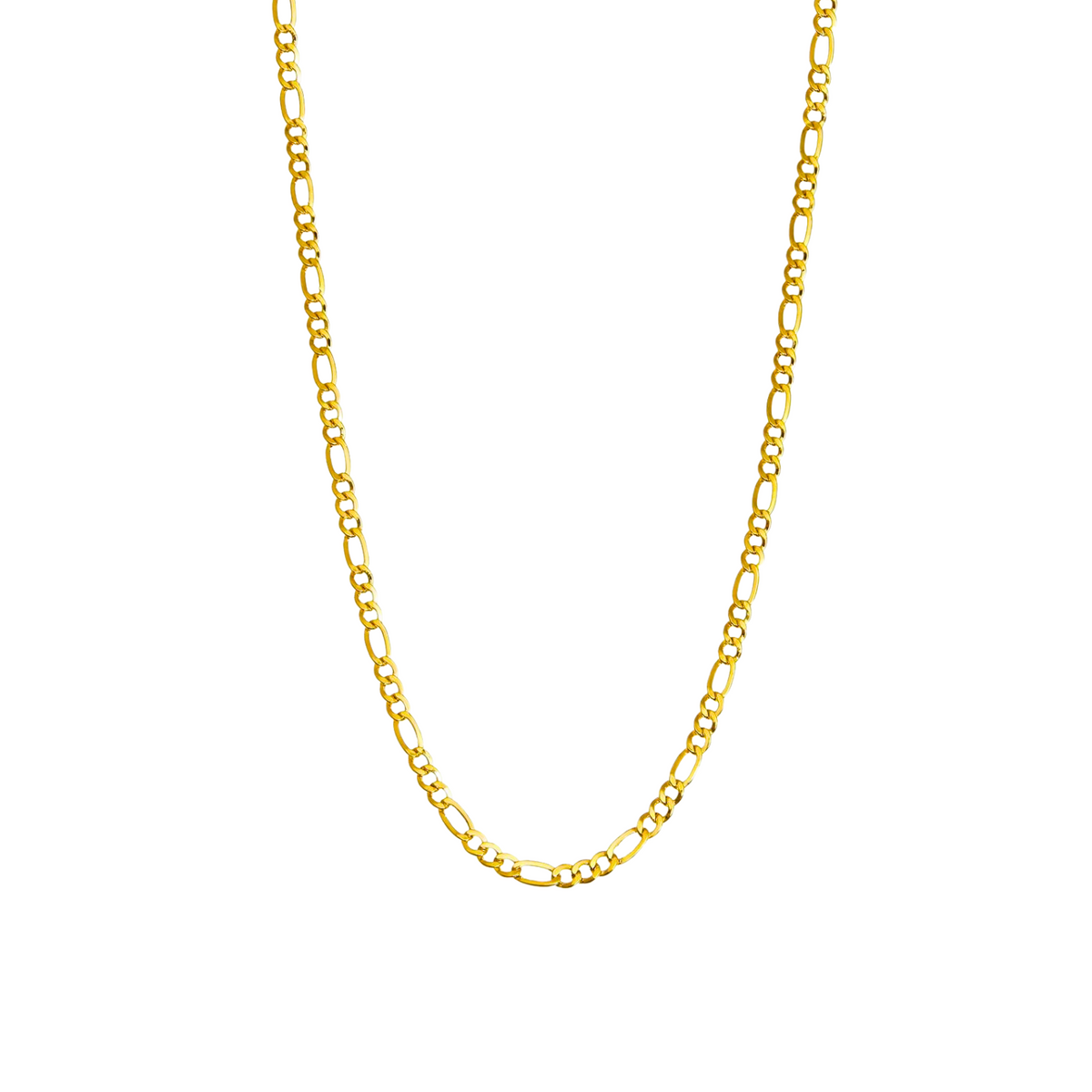 Fine 14ct Solid Gold Large Figaro Chain Necklace