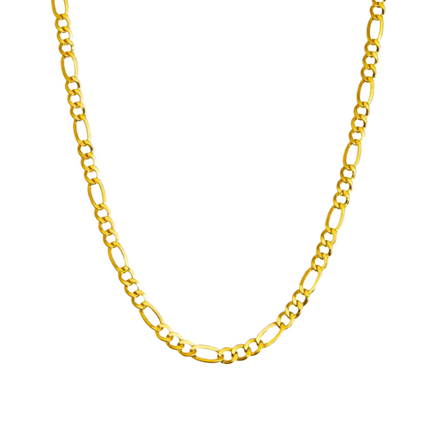 Fine 14ct Solid Gold Large Thick Figaro Chain Necklace