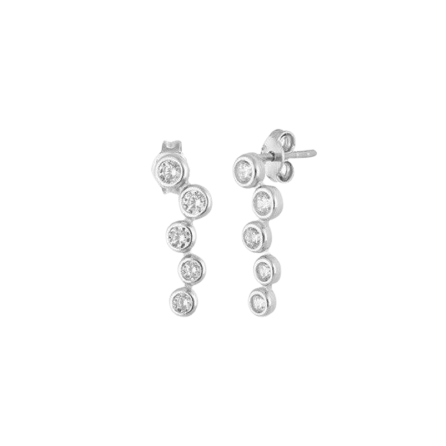 Star Cluster Stud Earrings Sterling Silver