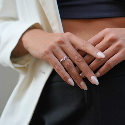 Skinny Layering Adjustable Ring Set