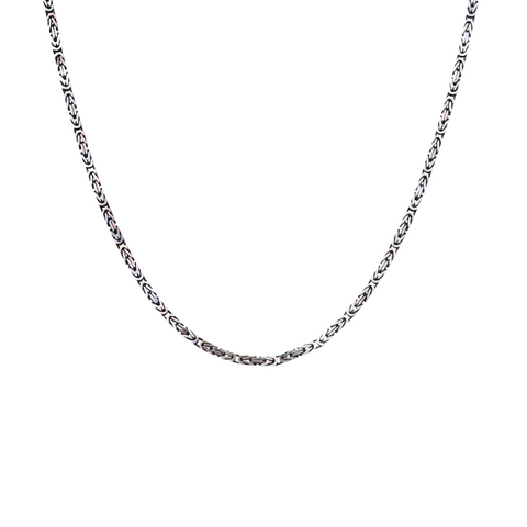 Sterling Silver Byzantine Chain - Square Style