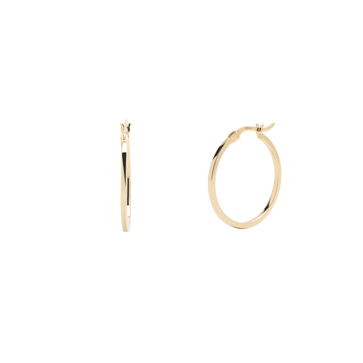 9ct Solid Gold Hoop Earrings