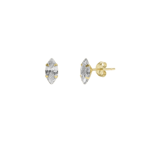 9ct Solid Gold Marquise Stud Earrings