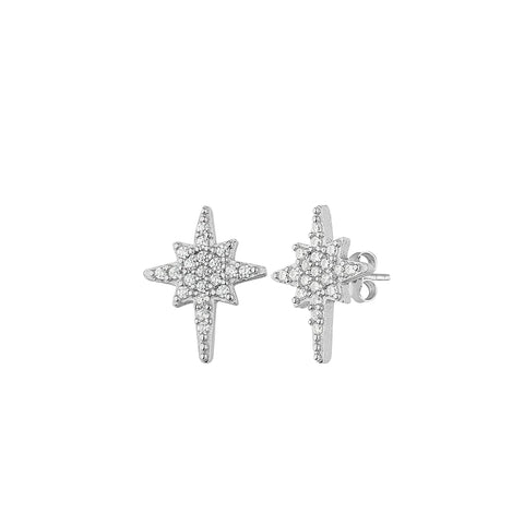 Northern Star Sterling Silver Stud Earrings