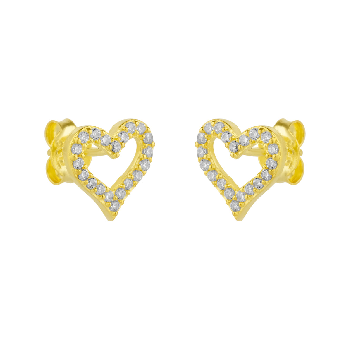 Heart Sterling Silver Stud Earrings