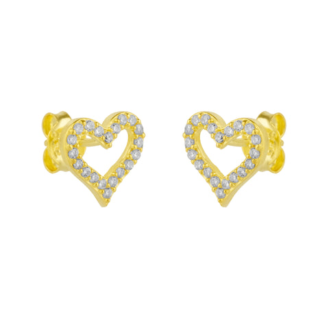 Heart Sterling Silver Stud Earrings