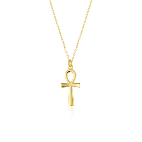 Sterling Silver Egyptian Ankh Necklace