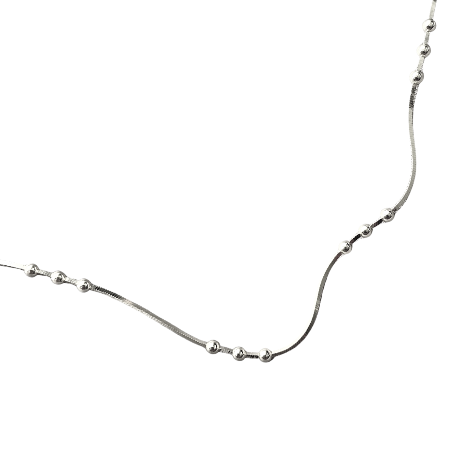 Three Bead Sterling Silver Chain Satellite Necklace