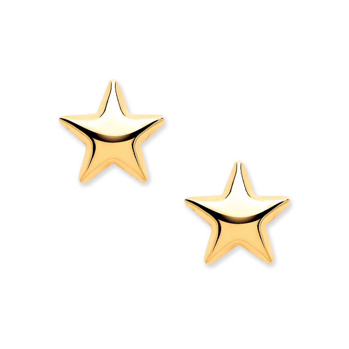 9ct Solid Gold Tiny Thin Star Stud Earrings