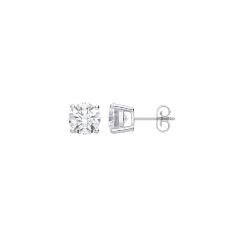 Diamond Solitaire Stud Earring in 18ct Solid Gold