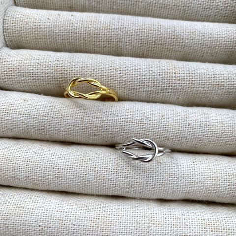 Knot Sterling Silver Adjustable Ring