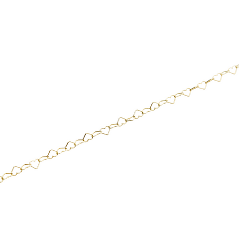 Love Heart Sterling Silver Chain Bracelet