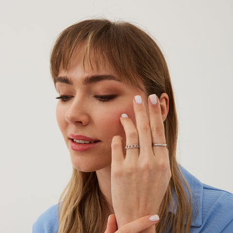 Twisted Screw Spring Sterling Silver Ring