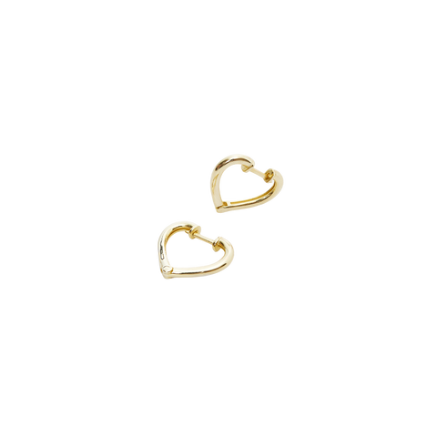 Sterling Silver Heart Hoop Earring - Spero London