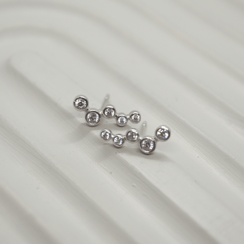 Star Cluster Stud Earring Sterling Silver - Spero London