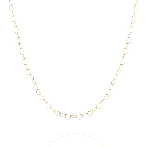 Love Heart Sterling Silver Chain Necklace - Spero London