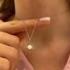 White Opal Northernstar Sterling Silver Pendant Necklace