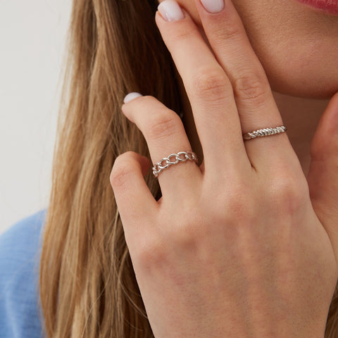 Sterling Silver Chain Ring